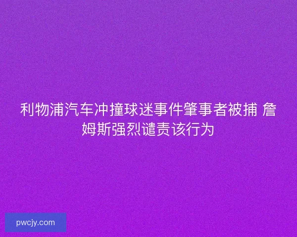 利物浦汽车冲撞球迷事件肇事者被捕 詹姆斯强烈谴责该行为